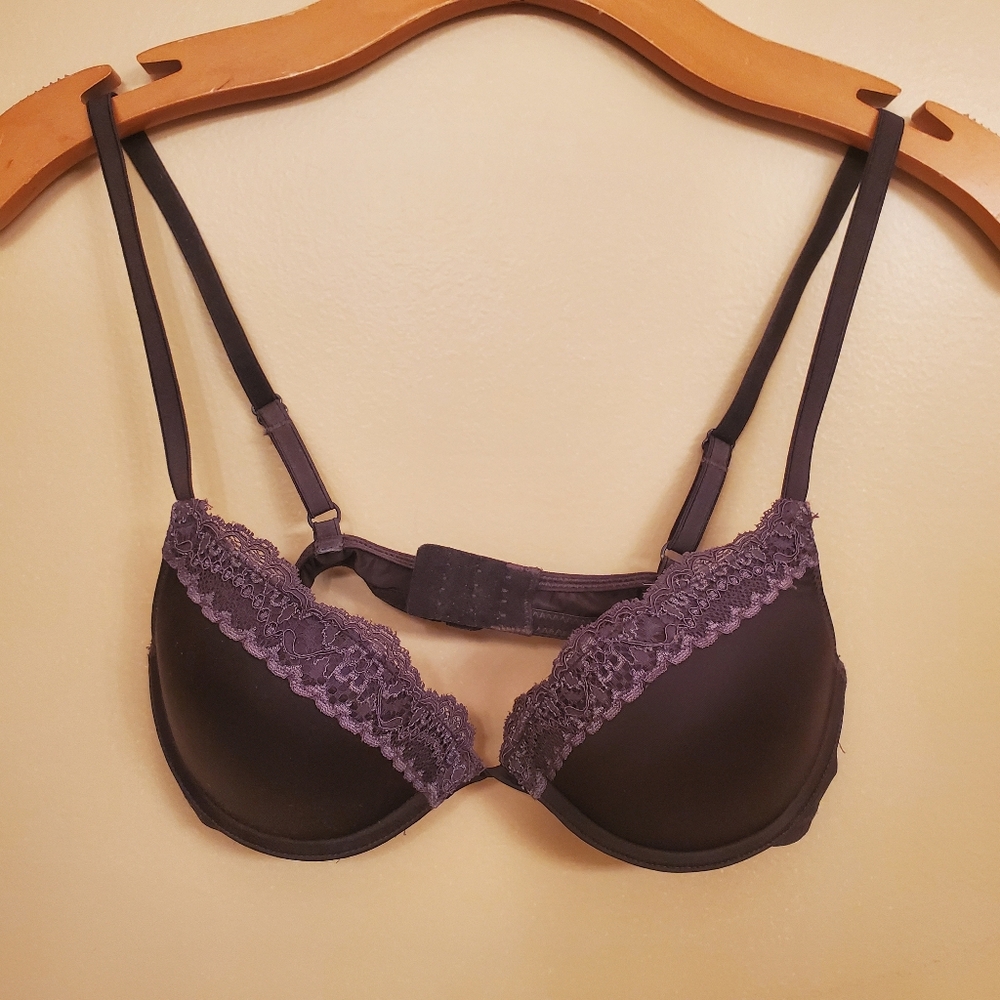 CALVIN KLEIN charcoal Lace Bra SIZE 32B
